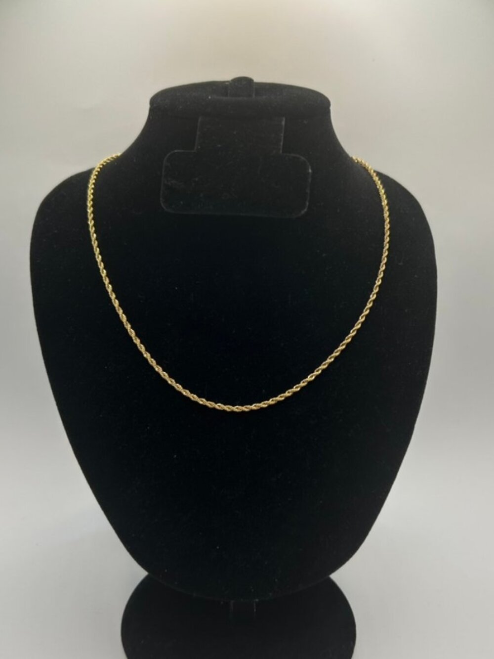 Real Gold Rope Chain Necklace 2mm 20 Inch Plated Unisex Durable Clean Lifetime